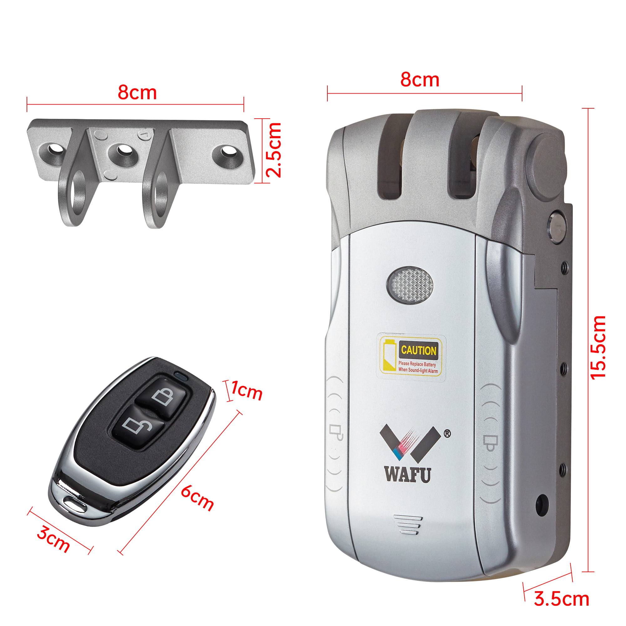 Schéma des dimensions de la serrure WAFU