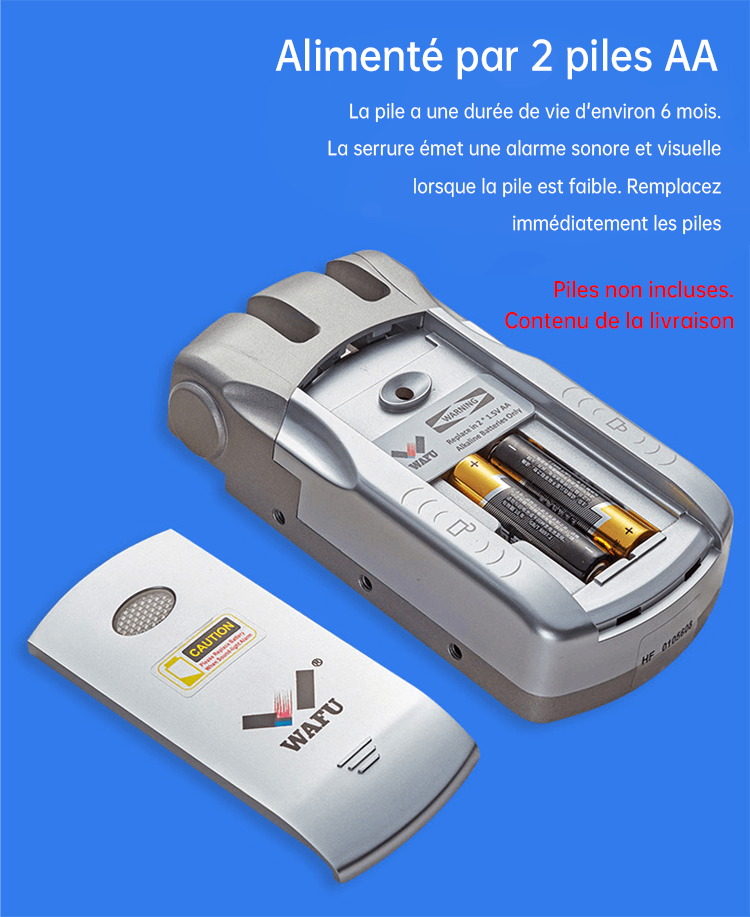 Alimentation par piles AA & rappel de batterie faible