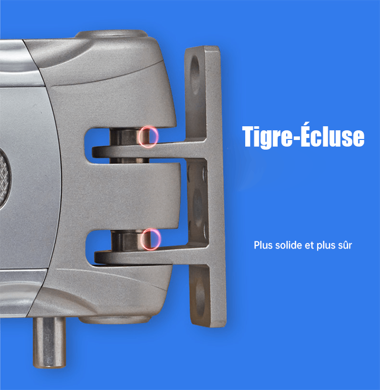 Pêne renforcé Tiger‑Peak pour une sécurité accrue