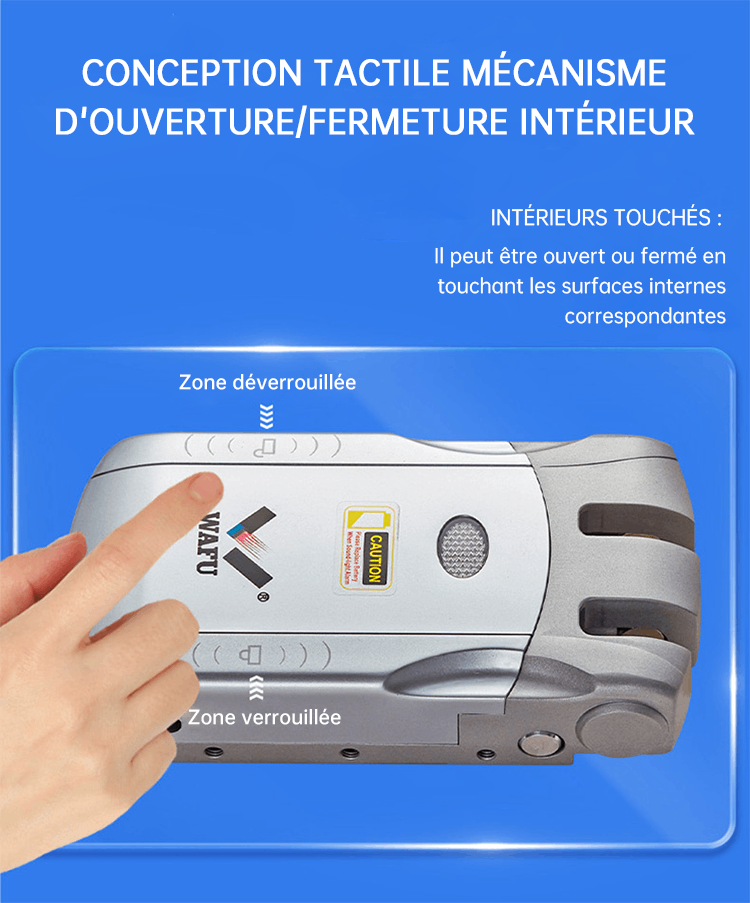 Schéma du design du bouton tactile intérieur
