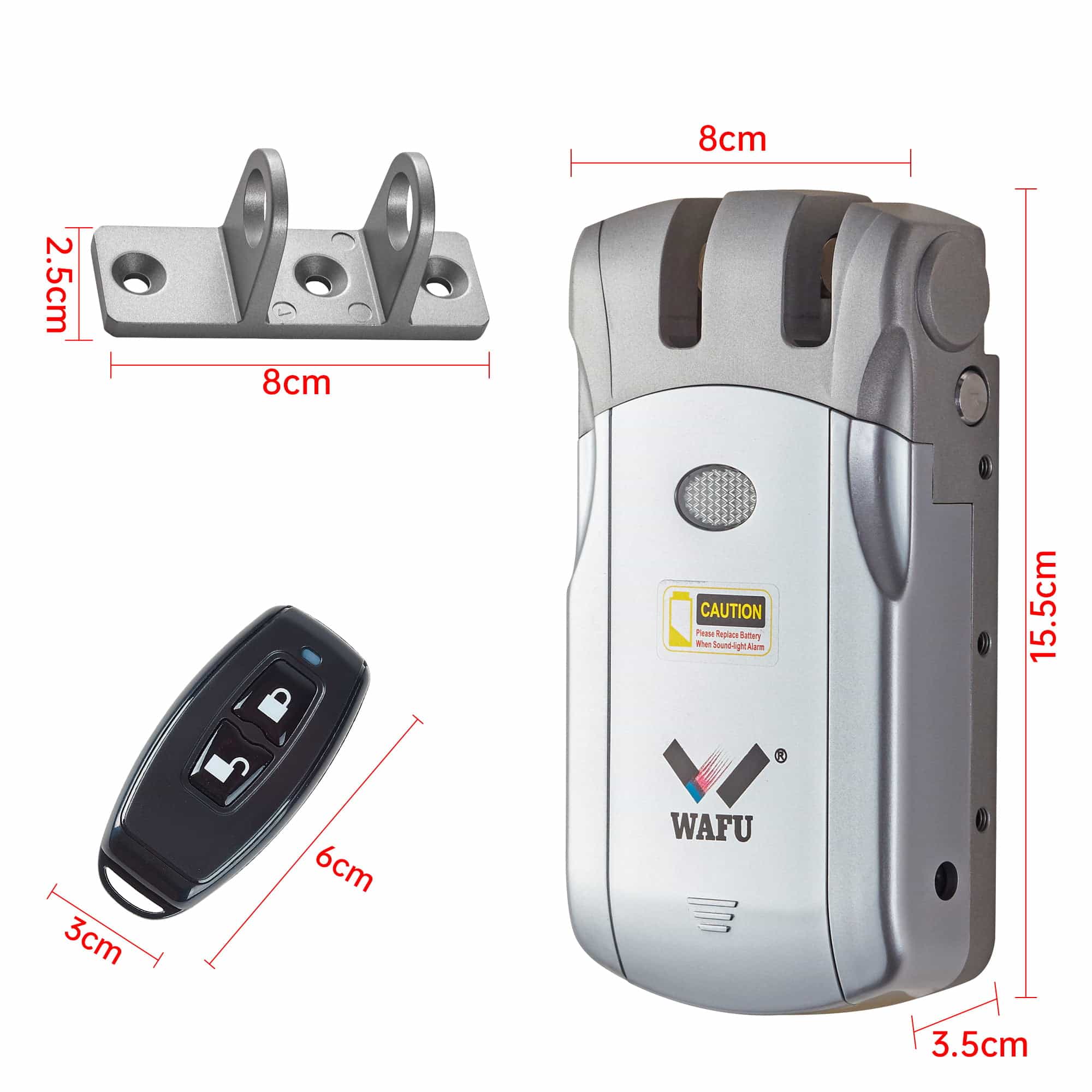 WF‑019 alerte sonore et lumineuse de batterie faible + schéma des piles