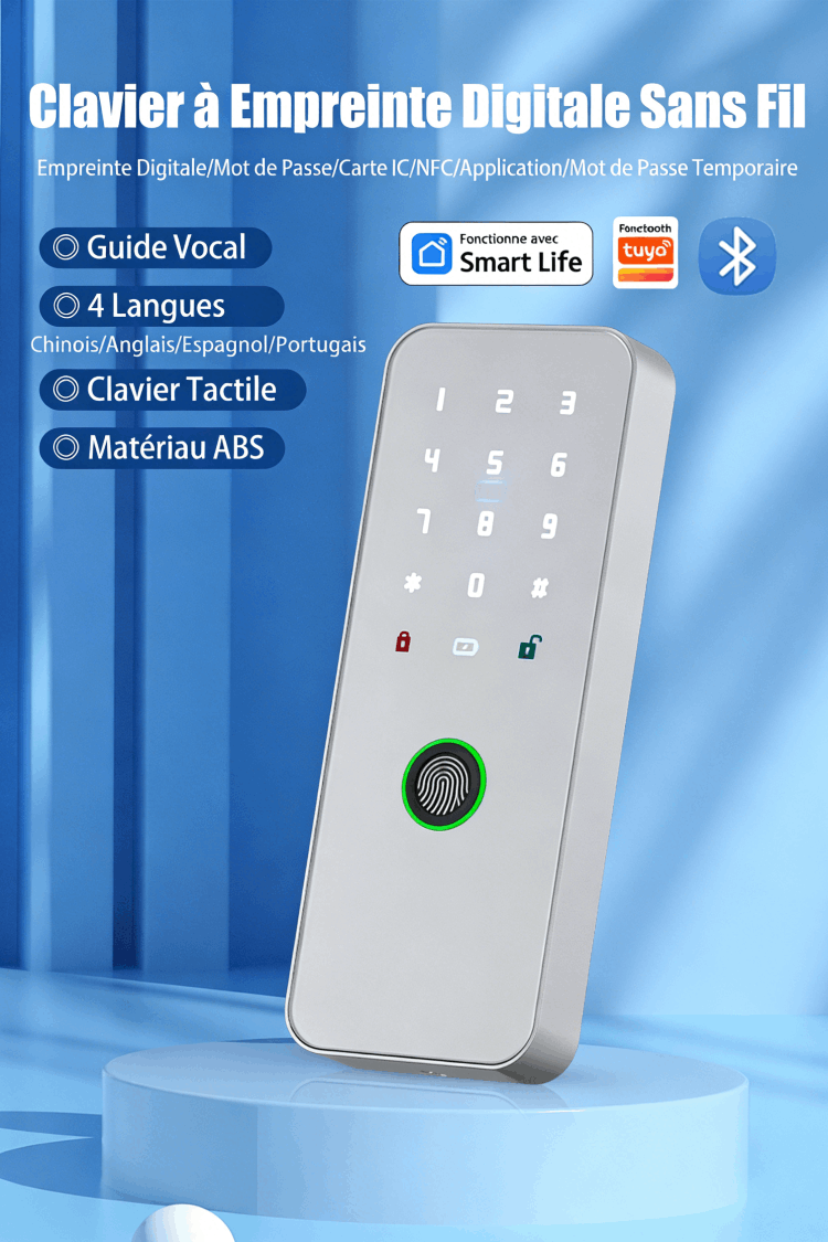 WF‑019 clavier sans fil à empreinte digitale