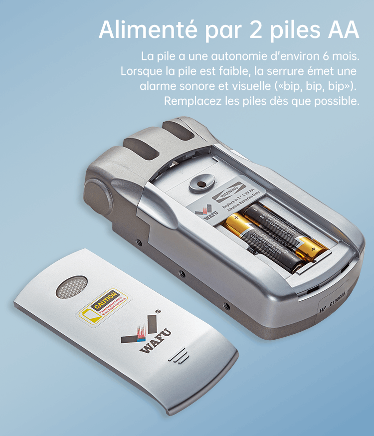 WF‑019 alimentée par 2 piles AA