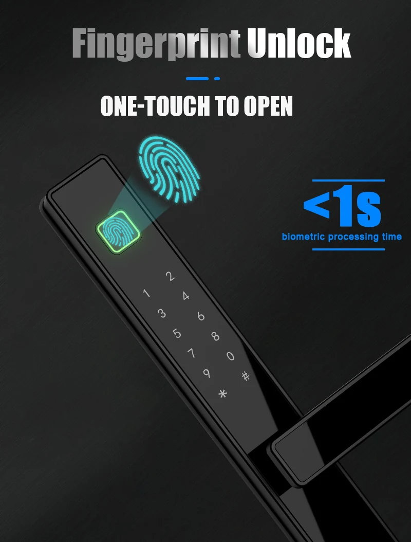 WAFU WF-023 Serrure intelligente à empreinte digitale en aluminium | Image détaillée du produit 6