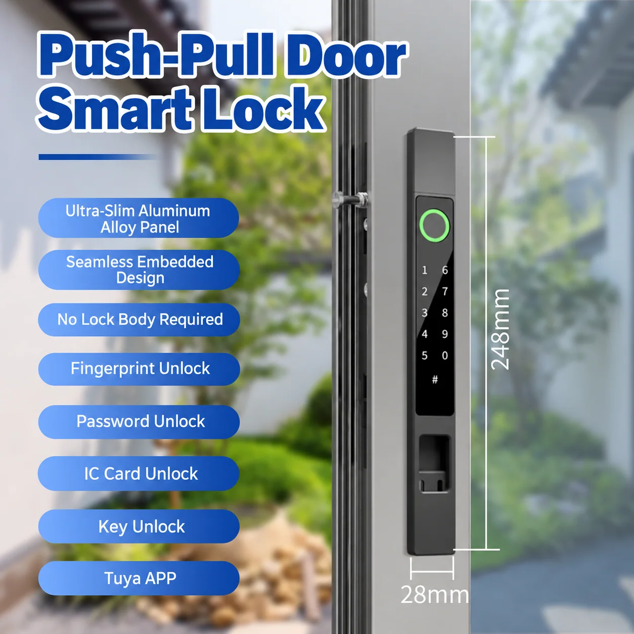 Visuel de la serrure pour porte coulissante WAFU N1 1