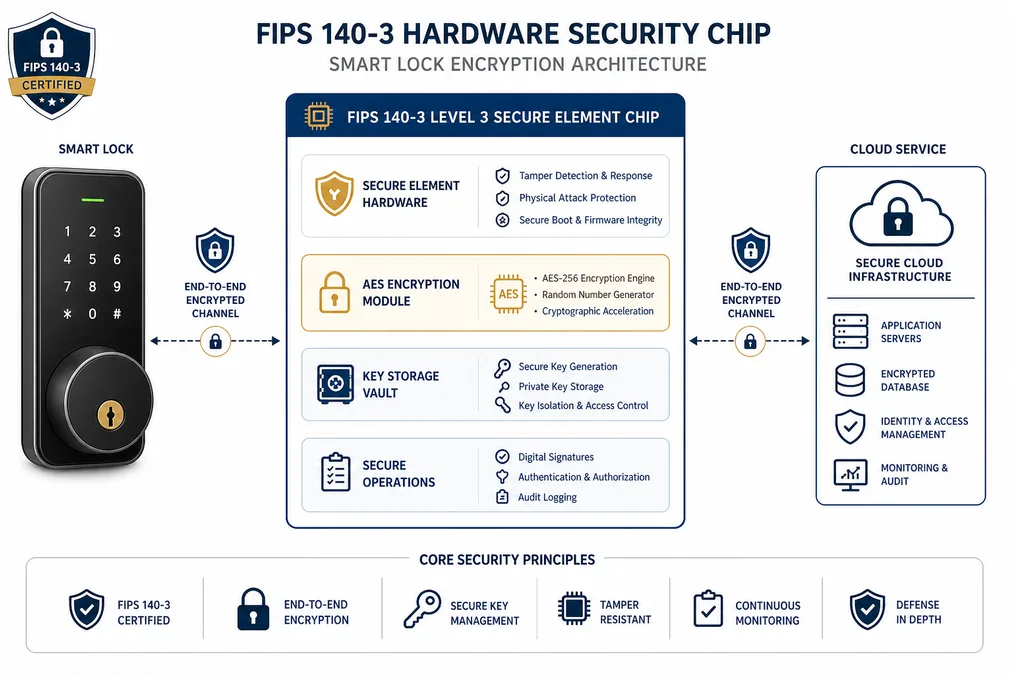 Architecture de sécurité FIPS 140-2 : module matériel sécurisé et chiffrement de bout en bout