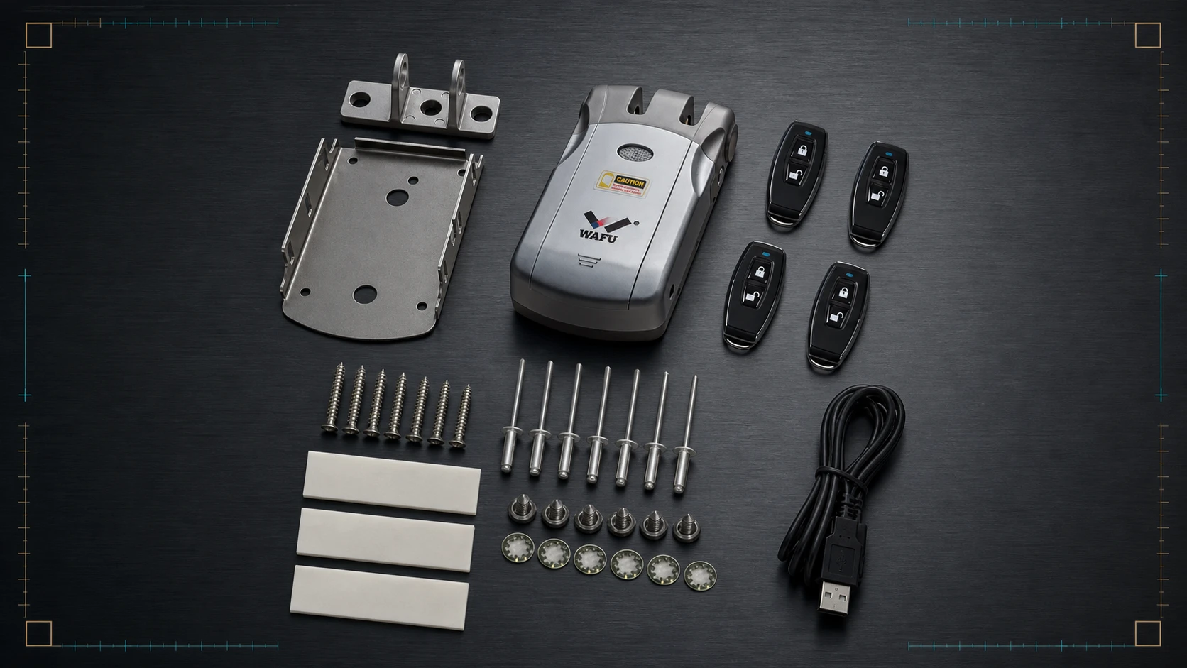Kit d’échantillon de serrure invisible pour contrôle avant commande