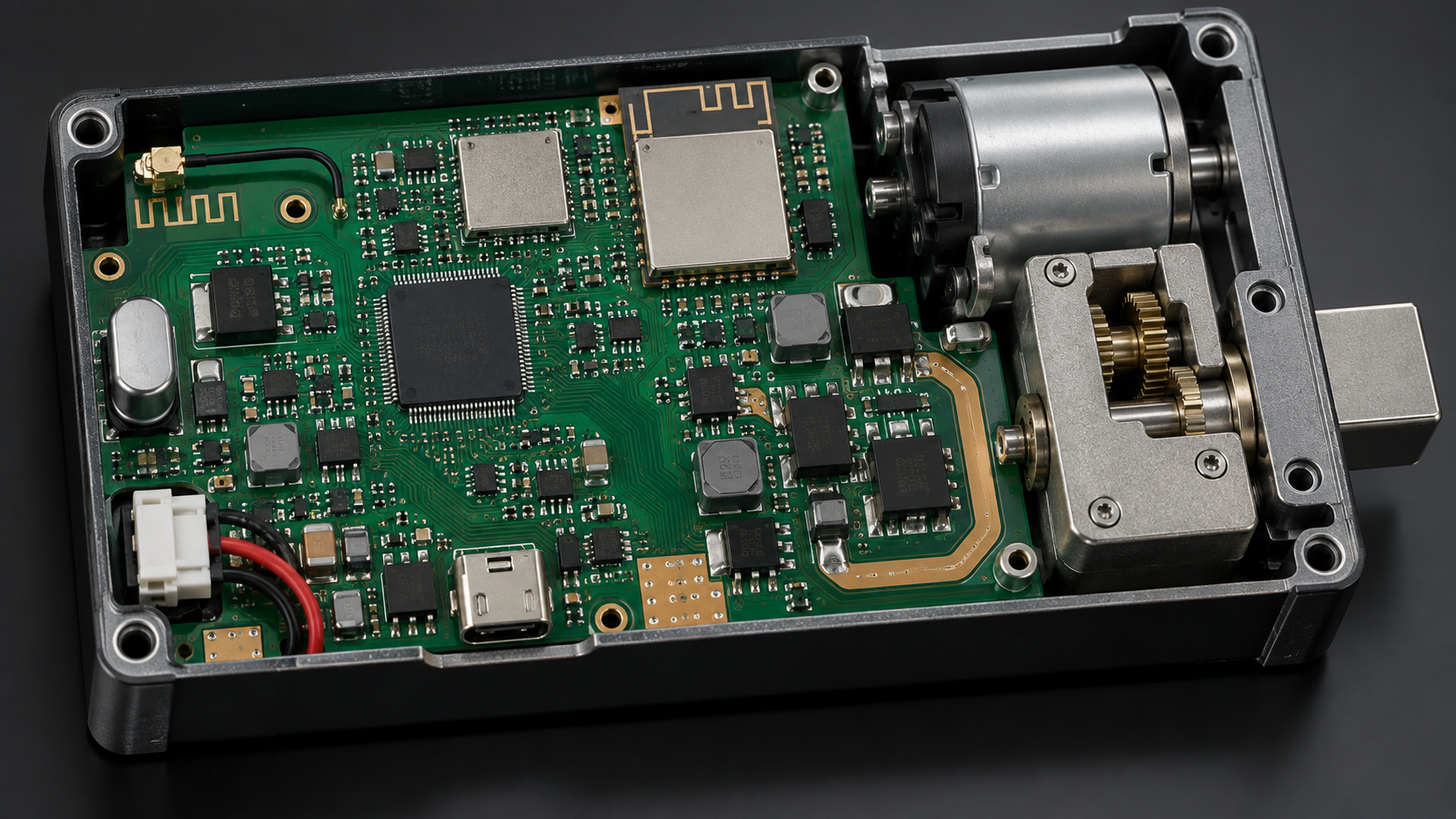 Architecture PCB et actionneur de la serrure sans fil